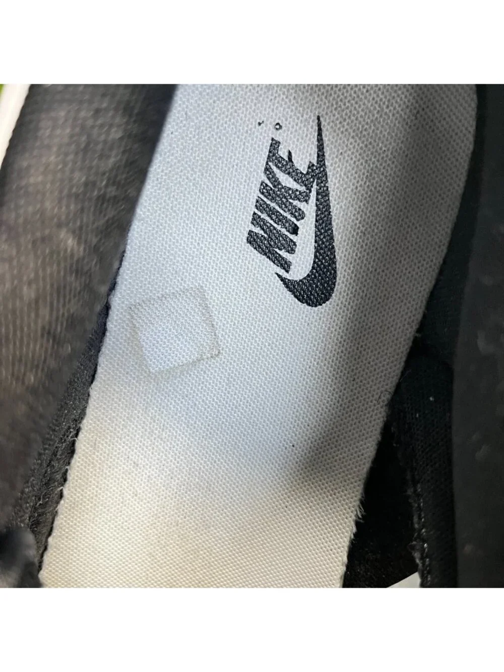 Nike Dunk Low Mens Size 13 White Black Athletic Walking Leather Shoes Sneakers